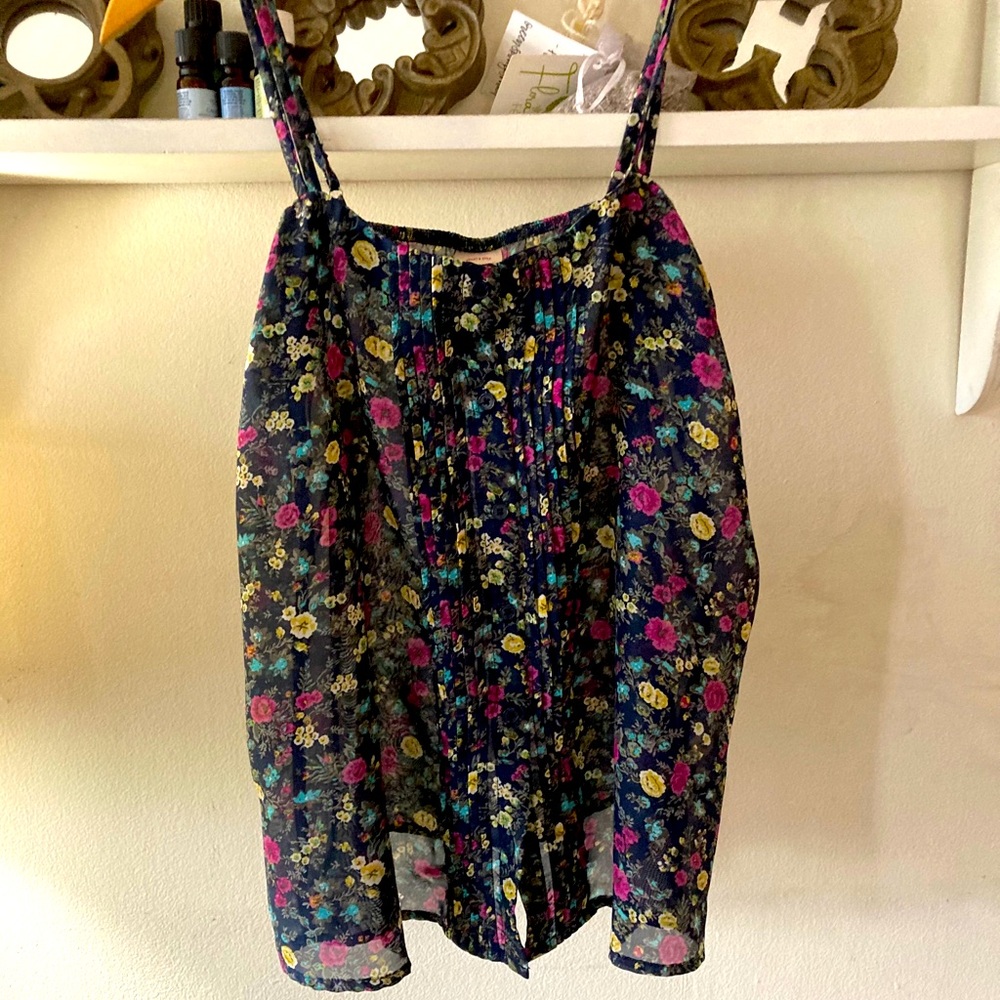 Floral Boho Sheer Top